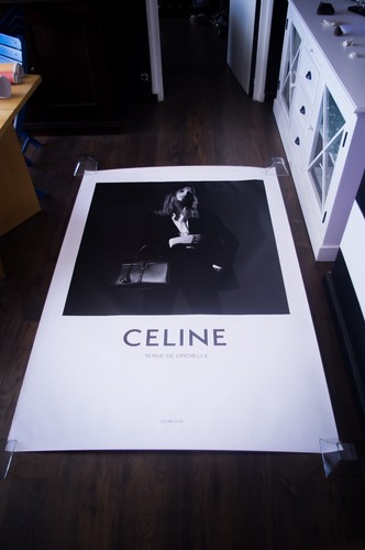 CELINE FASHION E Rifugio Autobus Francese Vintage Pubblicità Moda Poster Originale