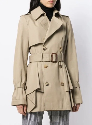 ALEXANDER MCQUEEN TRENCH DONNA DETTAGLIO VOLANT. TAGLIA $2991