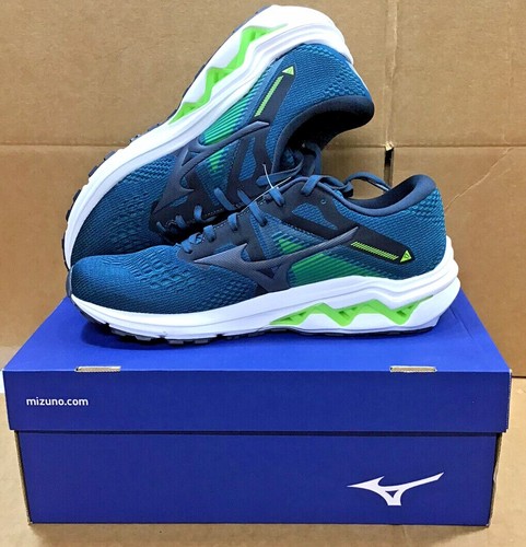 Mizuno Mens Wave Inspire 17 Blue Green Running Shoes
