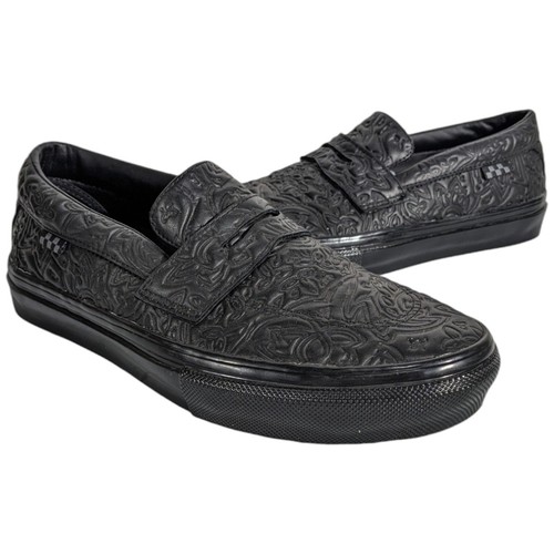 Vans Skate Loafers Beatrice Domond Style 53 Black Mens Size 7.5 Floral