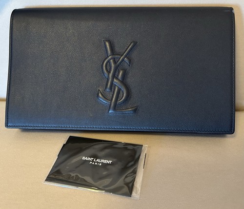 SAINT LAURENT (YSL) Pochette grande Saint Laurent YSL Belle de Jour in pelle nera usata