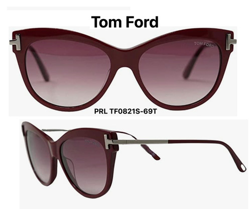 Tom Ford TF 821 69T Kira Sunglasses Bordeaux Cat Eye FT 821 69T AUTHENTIC & NEW