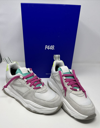 P448 women's Luke White Sneakers Shoes   size 38   7.5   8   New in Box