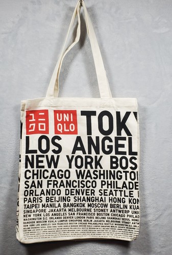 UNIQLO Tokyo Los Angeles Cities Limited Edition Cotton Canvas Tote Shopping Bag