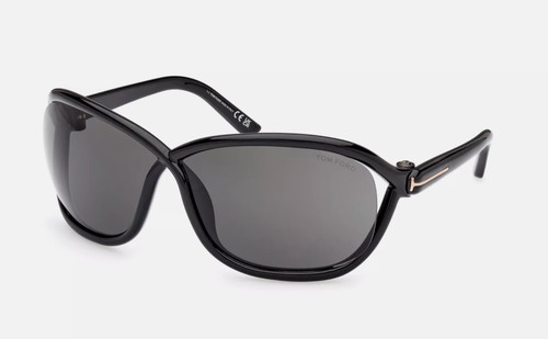 New TOM FORD Sunglasses FERNANDA TF 1069 01A 68 7 115 Black Frames Grey Lenses
