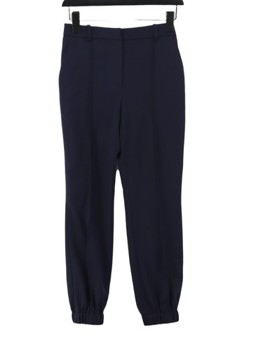 Alexander McQueen Pantalone Tuta Donna W 26 in Blu 100% Lana Vestito Pantaloni