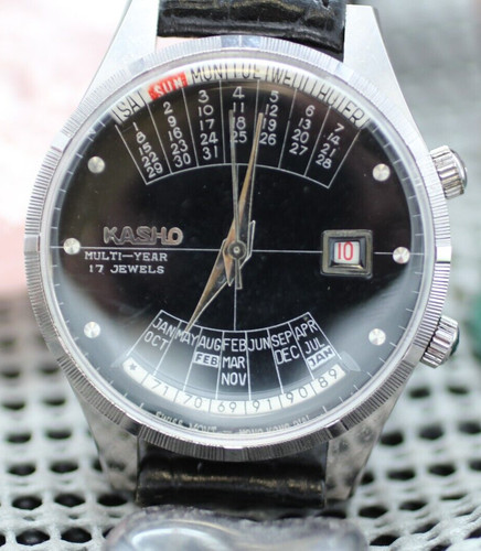 JAEGER LECOULTRE Kasho Multi Year Calendar Day Date 41mm Mens Wrist Watch Original Vintage RUNS