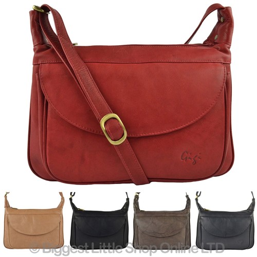 AWAY Ladies Leather Cross Body Bag by GiGi Othello Collection Stylish Classic Shape