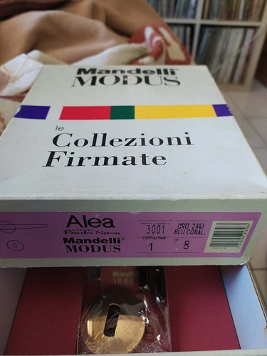 Mandelli Modus door levers Alea collezioni Paolo Nava 24k BLU COBAL