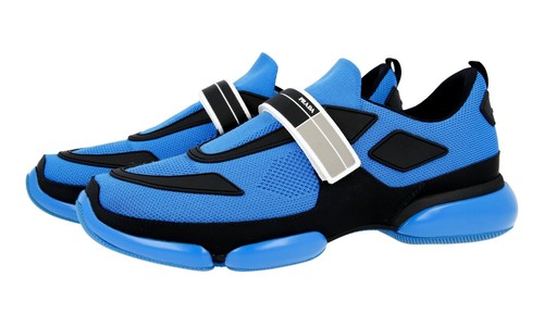 PRADA (CLOUDBUST) LUXURY PRADA CLOUDBUST SNEAKERS SHOES 2OG064 BLUE BLACK US 10.5 EU 43 5 44