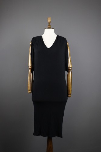 Abito body donna ALEXANDER MCQUEEN cashmere senza maniche lunghezza ginocchio taglia 38