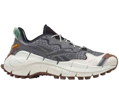 Reebok Zig Kinetica II Edge Pure Grey Black Shoes Trainers UK 6.5 EUR 40