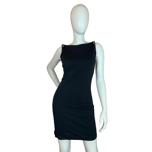 Mini abito nero vintage anni 70 di Versace Jeans Couture