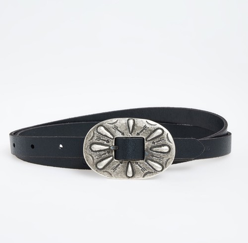 Polo Ralph Lauren Aztec Belt Black Leather Arizona Buckle Casual Fit size S M