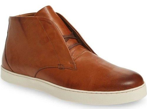 Vince Camuto Gullie Mid Top Cognac Sneakers Sz 8D (Medium)