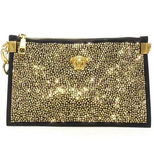 Versace Palazzo Medusa G Crystal Crossbody Clutch Bag