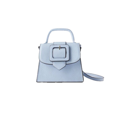 Zara Women Animal Print Buckled Multiway Crossbody Bag Blue 5632 510