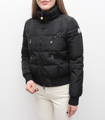 Giubbotto donna MONCLER Baume piumino imbottito bomber nero RARO taglia S