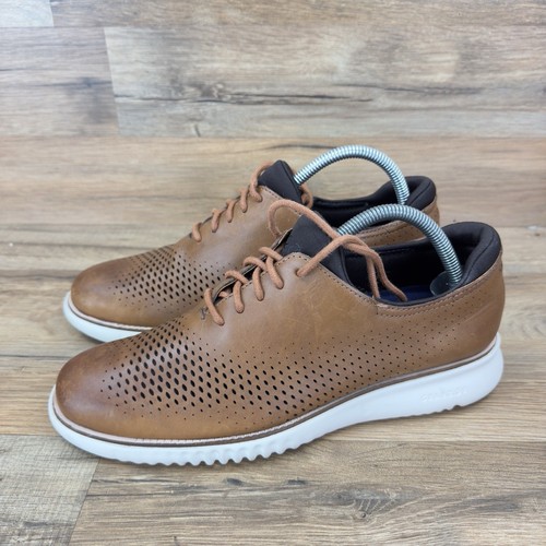 XERO SHOES Scarpe Cole Haan 2.Zerogrand da uomo taglia 7 5 Laser Wing in pelle marrone C23832