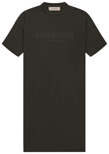 Fear Of God Essentials T shirt abito nero sporco (125SU225045FW) donna taglia XXS XL