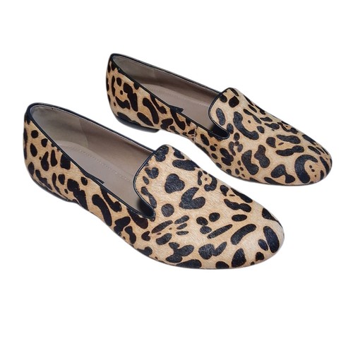 Ecco Pony Hair Leopard Print Loafers  Size 7