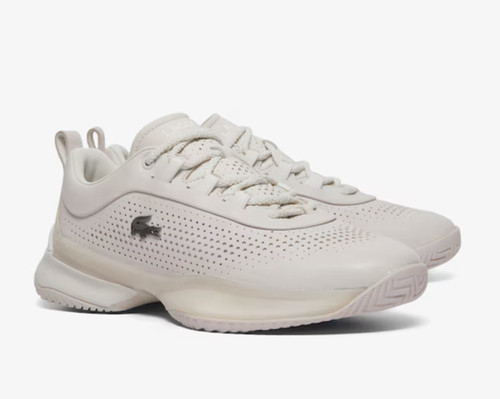 LACOSTE SPORT Lacoste 2025 AG LT PREMIUM Leather Men's Sneakers Off White   White. Size 10 US