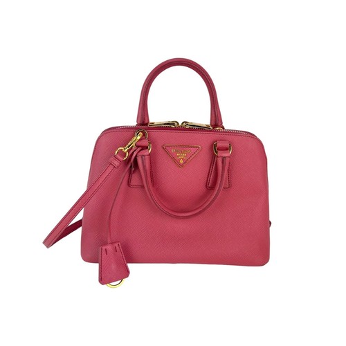 Borsa Prada Saffiano Lux Promenade piccola tracolla a mano donna rosa taglia unica