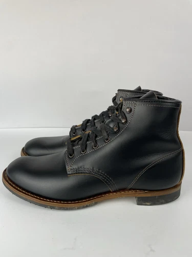 Red Wing 9060 Flatbox Beckman Black Klondike Leather Boots Mens 10.5 D