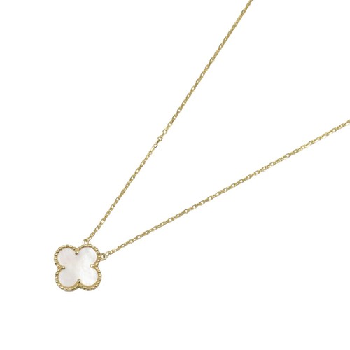 Van Cleef & Arpels Vintage Alhambra Necklace 18KYG G Mother of pearl u