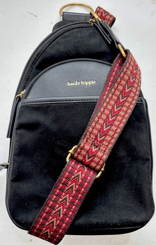 ESSENTIALS HAUTE HIPPIE ESSENTIAL BOHO SLING BAG CROSSBODY PURSE BAG + TRIBAL STRAP