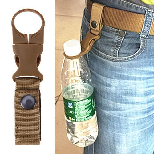 WANDLER Portabottiglie Cinghia Nylon Portatile Escursionismo Esterno con Clip Fibbia (Cachi) Deu