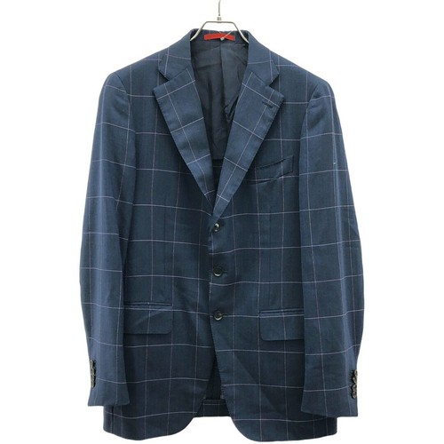 XSCAPE Giacca sartoriale ISAIA Isaiah lana a quadri blu navy 48 usata MESC 0