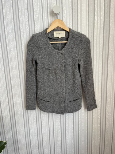 Giacca Isabel Marant Etoile grigio chiaro lana nylon seta slim design taglia 1
