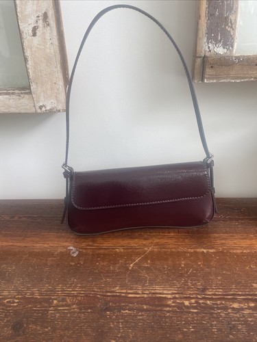 Borsa a tracolla Zara con patta   Bordeaux 6565 510 624 bordeaux lucida piccola