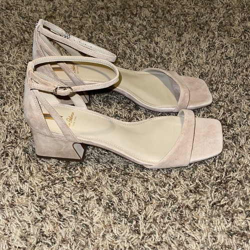 Scarpe Sam Edelman donna Wilson nude beige scamosciate tacco 7 5 medie