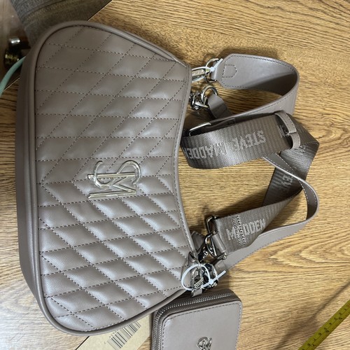 NEW Steve Madden Mushroom Belodie Crossbody DT622895 Light Brown Toupe Shade