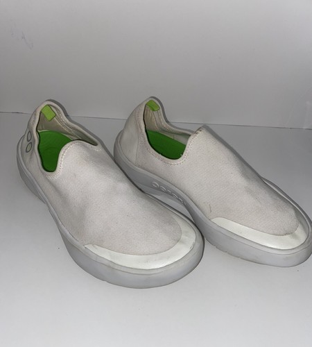 OOFOS OOmg eeZee Low White Slip on Women's Recovery Shoe US Sz 8 EU39