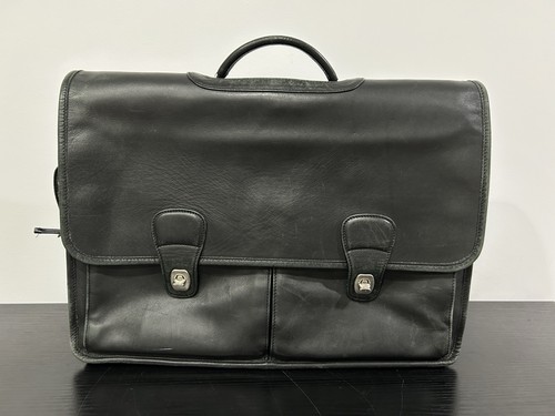 Coach Prescott Messenger Bag Black Leather Turnlock Model 0532 Laptop Briefcase