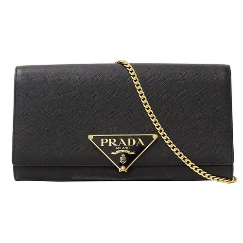 PRADA Saffiano Clutch Bag Shoulder Bag 1BF058 #296