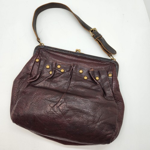 Borsa a tracolla vintage anni 90 Miu Miu borchie pelle marrone lusso invecchiato Made Italy