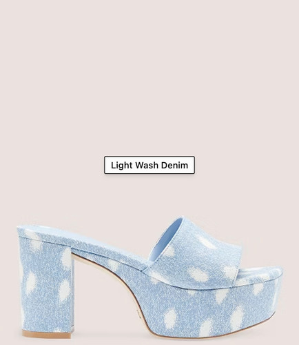 Stuart Weitzman   SQUAREHIGH PLATFORM 95 SLIDE   MSRP $525