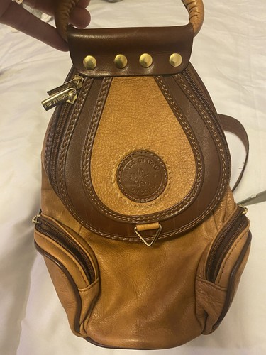 WANDLER Giacomo Mini Zaino Donna Vintage Marrone Pelle Cognac Borsa Trasformabile
