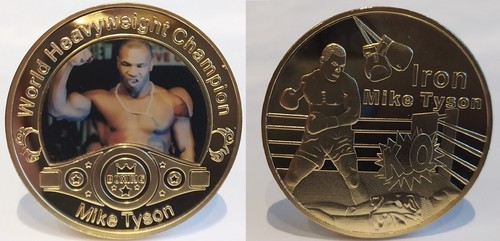 Mike Tyson Gold Coin Boxing Ring Iron World Champion KO Jake Paul Knock Out