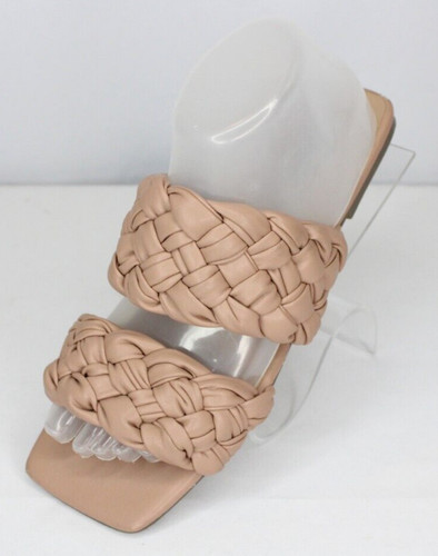 Sandali Steve Madden Merrin Slides Donna 7M Beige Nudo Intrecciati 2 Cinturini Piatti