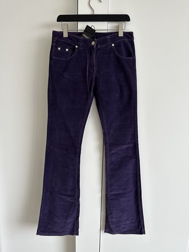 VERSACE Pantaloni viola velluto taglia 30