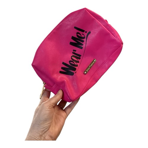 Borsa portamonete Juicy Couture HOT PINK Wear Me trucco cosmetici gioielli