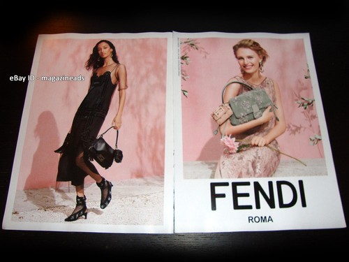 FENDI ANNUNCIO STAMPA 2 pagine primavera 2025 MONA TOUGAARD Karolina Spakowski STEVEN MEISEL