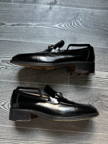 GUCCI men LOAFERS 8 BLACK 110 1409 size 42 5