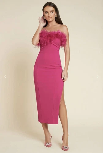 VALENTINO ABITO MIDI SAN VALENTINA   FUCSIA