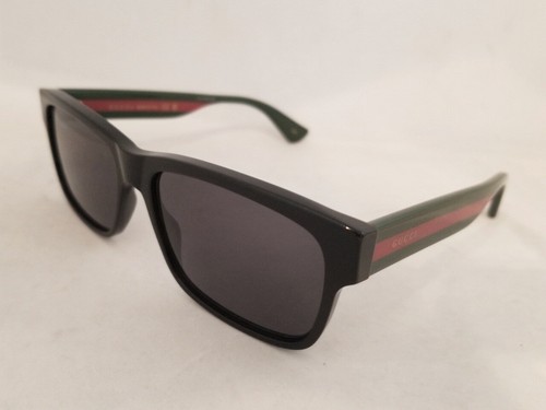 GUCCI EYEWEAR GUCCI GG0340S sunglasses 006 Black Red Green 58mm MEN ITALY AUTHENTIC